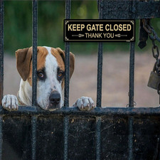 2PC Please Keep Gate Closed Sign, 10 x 3 Inches - Please Close Gate Thank You...