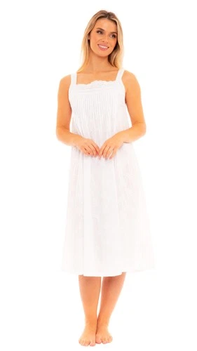 Nikaro Women's Victorian 100% Cotton Nightdress Embroidery Designs