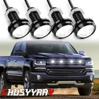 2 Pair Small White LED Black DOME Motorcycle-Chopper-Bobber Turn Signal Lights