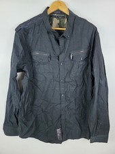 Vintage Sean John Black Tailored Fit Long Sleeve Button Up Shirt Men  s Size XL