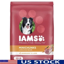 Adult Dog Food Minichunks Lamb Rice Healthy Digestion Immune Support 15lb New