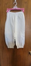 Antique White Child's Denim Pants, Flannel Lined, Button Holes on Top (14)