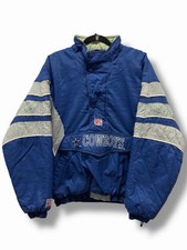 Vintage 1990s Dallas Cowboys Starter Pro Line Pullover Jacket Blue NFL Mens L