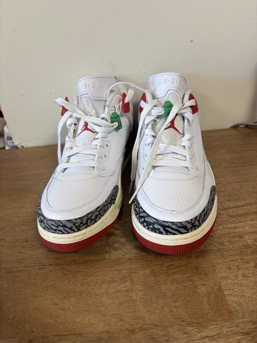 Jordan Air Jordan 4 Herren Mid Top Schnürschuhe Leder Sneaker Weiß Rot IM7425-100