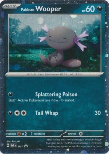 PALDEAN WOOPER SVP041 SCARLET & VIOLET POKEMON (COSMO HOLO PROMO, NM)
