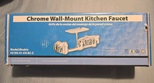 Chrome Wall-Mount 2 Handle Kitchen Faucet with 2 Handles  Soap Tray - Homewerks