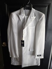 Brand New Mens Suit White 2PC Wedding Jacket Pants 38W X 32-34 L