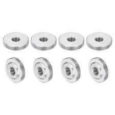 uxcell 8Pcs M6 Knurled Thumb Nuts, 304 Stainless Steel Round Knurled Flat Hea...