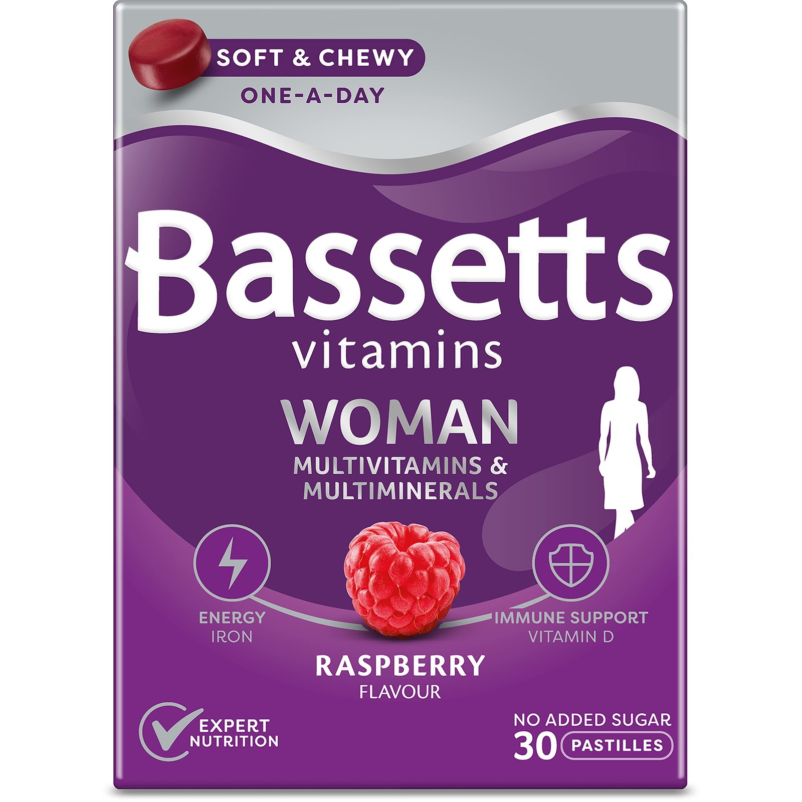 Bassetts Vitamins Woman Multivitamins   Raspberry Flavour 30 Gummy Pastilles