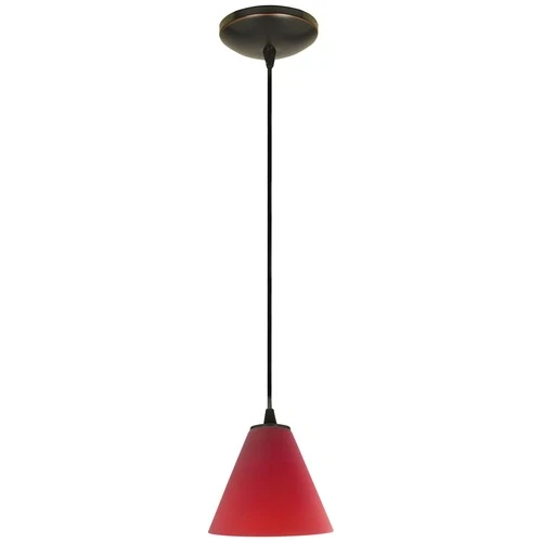 Access Lighting 28004-3C/RED Martini 1 Light LED Pendant - 7"W - Bronze - Picture 5 of 9