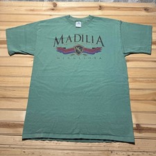 Vintage 90s Madilia Minnesota Genuine American Graphic T-Shirt USA Made Size XL