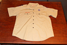 Boy Scouts of America BSA Men's Shirt Tan 2X-Large XXL Glued Patches