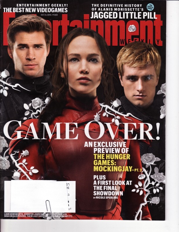 ENTERTAINMENT WEEKLY OCT 9 2015 HUNGER GAMES JENNIFER LAWRENCE FRED SAVAGE