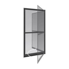 Windhager Fliegenschutz-Pendeltür 100 x 210 cm schwarz/anthrazit  Fliegengitter