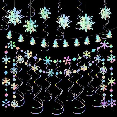 Iridescent Holographic Party Decorations, 29Pcs, Rainbow 29-piece/Rainbow 