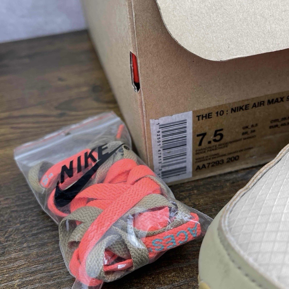 OFF WHITE X NIKE Nike Air Max 90 x OFF WHITE Desert Ore 2019 taglia 7 5 AA7293 200 scarpa uomo beige