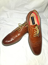 Bruno Marc New York Mens 11 Brown Leather Oxford Lace Up Wingtip Dress Shoes