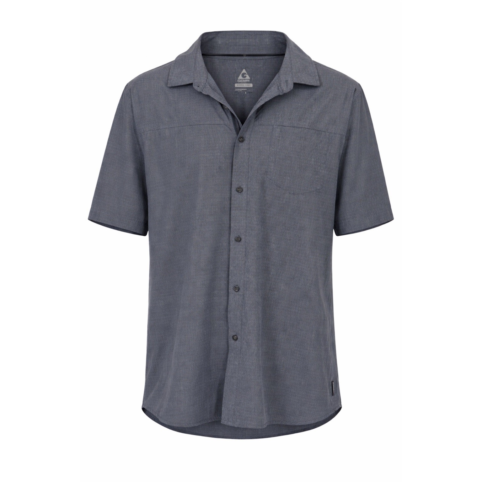 Gerry Mens Gray Short Sleeve Button Down Performance Hiking Shirt Size XXL