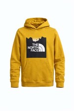 The North Face Boys XL 18/20 Hoodie Mustard Yellow Logo Sweatshirt