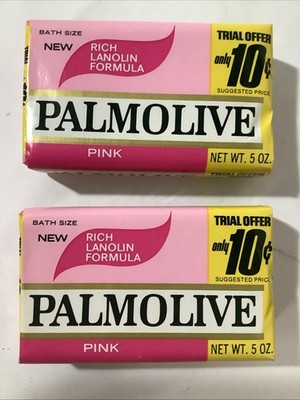 Vintage Palmolive Pink Bar Soap Body, Hand 5 Ounces Each Lot Of 2 Sealed Pkgs