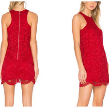 Lovers + Friends Caspian Dress Medium Cocktail Lace Mini Shift Romantic Feminine