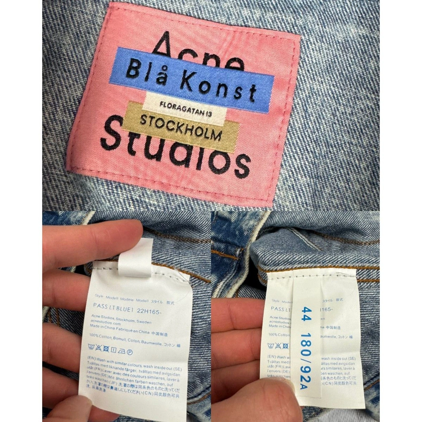 Acne Studios Y2K Pass LT Blue Patchwork Denim jeans Jacket image 3