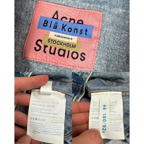 Acne Studios Y2K Pass LT Blue Patchwork Denim jeans Jacket image 3