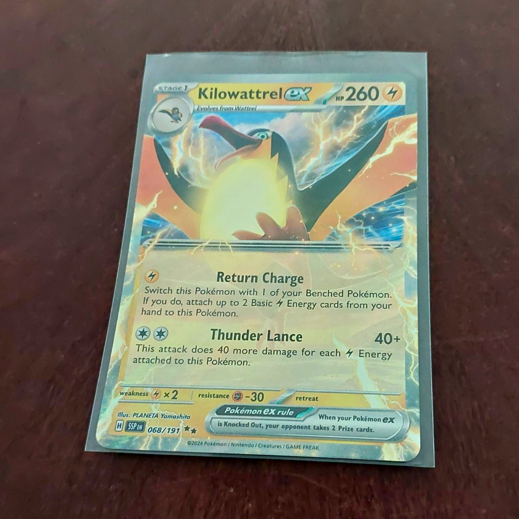 The Pokémon Company Kilowattrel ex Sv08 068/191 Holo Eng 260HP