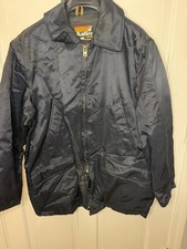Antler Uniform Navy Work Jacket Quilted Lined, Size L, Talon Zipper USA made