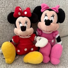 Lot of 2 Disney Junior Minnie Mouse Pink Plush Doll