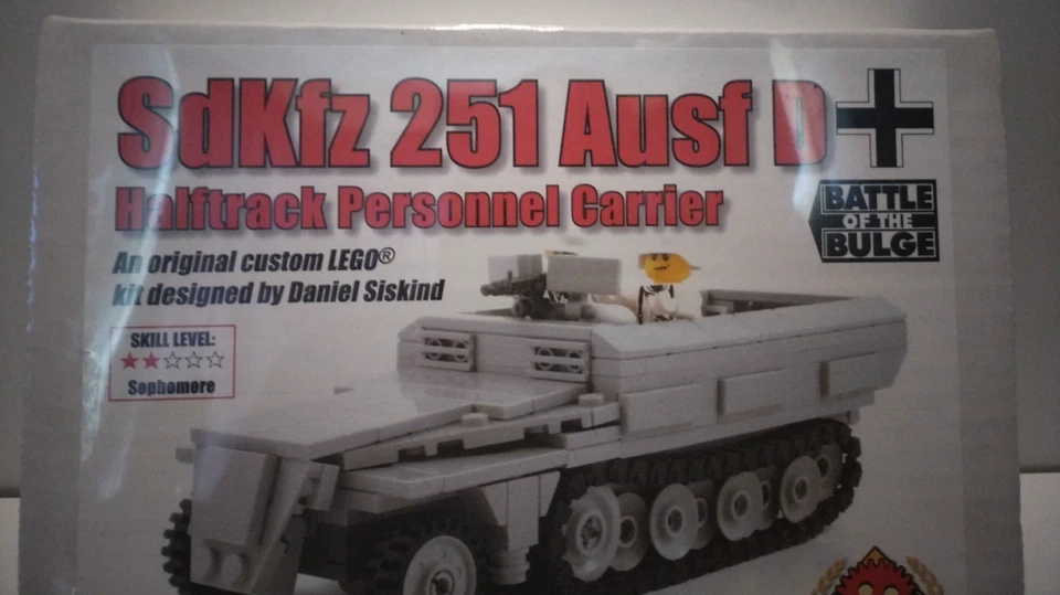 Brickmania SdKfz 251 Ausf D Halftrack Personnel Carrier BKM298 - Sealed - Rare - Image 4 of 4