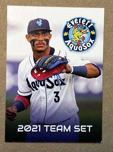 2021 Everett Aquasox Minor League Julio Rodriguez Rookie Checklist Card 