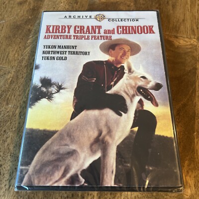 KIRBY GRANT & CHINOOK ADVENTURE TRIPLE FEATURE DVD - NEW SEALED - SAME DAY SHIP