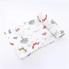 100% Organic Cotton Muslin Swaddle Blanket Baby Boy/Girl Accessory 