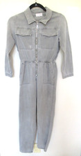 Bella Dahl Girl's Size 12 Gray Denim Chambray Long Sleeve Romper