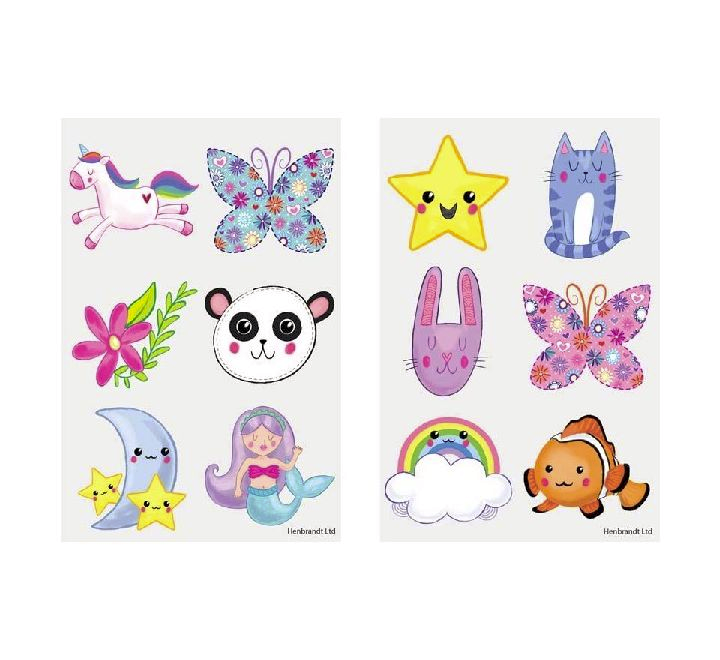 48 x Kids Temporary Tattoos Birthday Party Bag Fillers Loot Bags CUTE