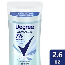 Degree Advanced 72 Hour Motion Sense Antiperspirant Deodorant Shower Clean 2.6oz