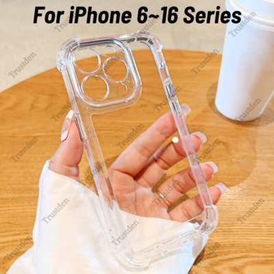 Wholesale Bulk Shockproof Clear Case Cover Lot For iPhone 16 15 14 13 12 11 Pro