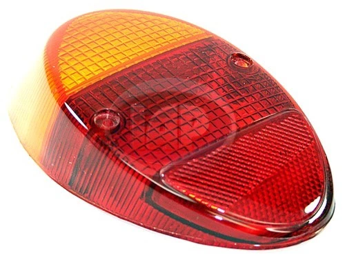 JUEGO DE LENTES DE LUZ TRASERA EURO (PAR) ROJO/ÁMBAR VOLKSWAGEN T1 BUG BEETLE 1962-1967 Foto 3 de 3