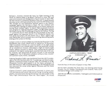 RICHARD CORMIER SIGNED 8X10 (D) PSA DNA AC42226 WWII ACE 8V
