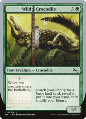 MTG Magic the Gathering Wild Crocodile (125/288) Unstable LP