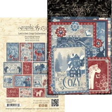 Graphic 45 LET'S GET COZY Journaling Cards 32pc Winter Mixed Media Scrapbook