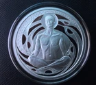 1 oz silver proof All in Mind .999 Pure COA Box Silver Shield Buddha Sanskrit