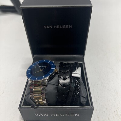 VAN HEUSEN Men's Watch-Bracelet Gift Set