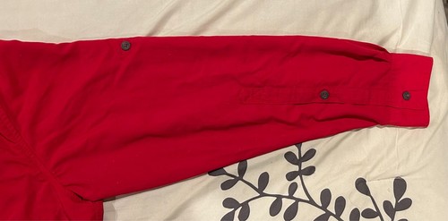 Jawbone Tackle Co 2XL Men's Button Up Fishing Shirt Long Sleeve Solid Red Vented - Picture 7 of 8