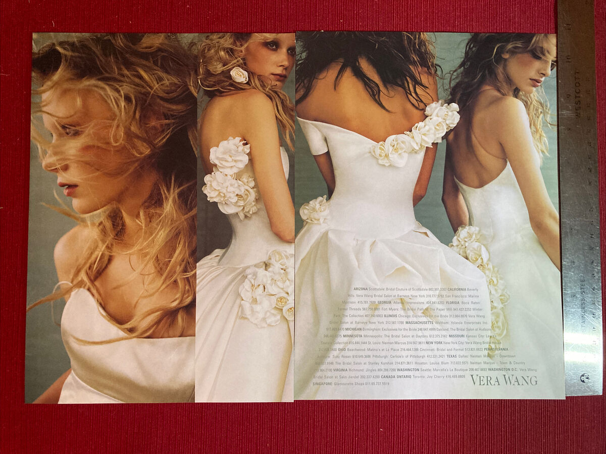Vera Wang Bridal Gown Dresses 3-page 1998 Print Ad- Great To Vera Wang Bridal Gown Dresses 3-page 1998 Print Ad- Great To