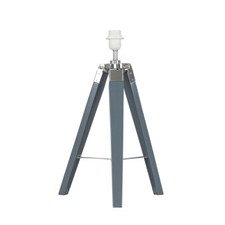 Table Lamp Base Tripod Living Room Bedroom Light Modern Chrome Wood Reading Home