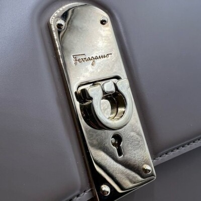 Salvatore Ferragamo Boxyz Top Handle Bag | eBay