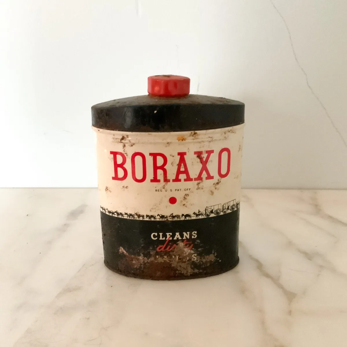 Vintage Boraxo Powdered Hand Soap Tin 20 Mule Team