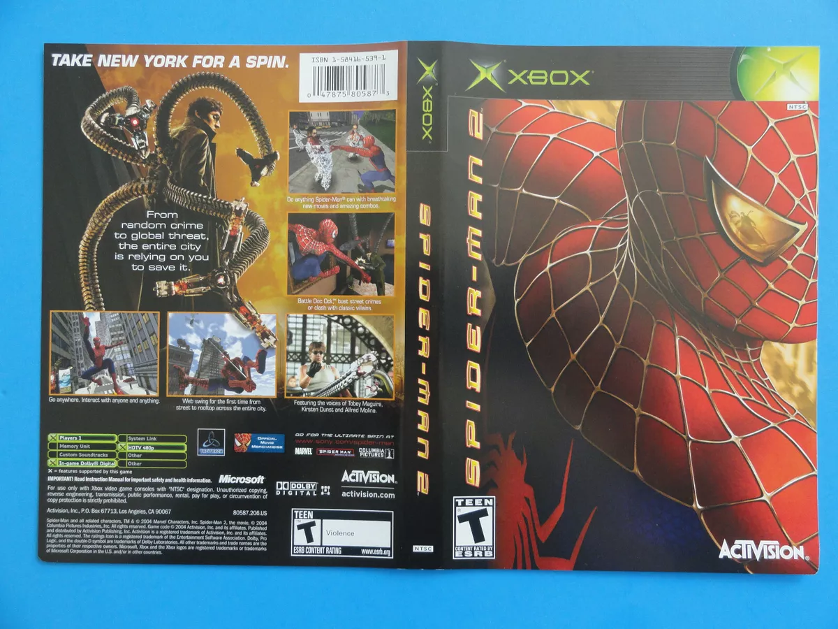 Replacement Case ONLY for THE AMAZING SPIDER-MAN SPIDERMAN 2 XBOX ONE 1